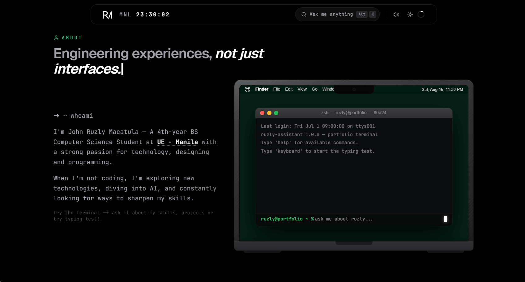 Portfolio Website screenshot 2