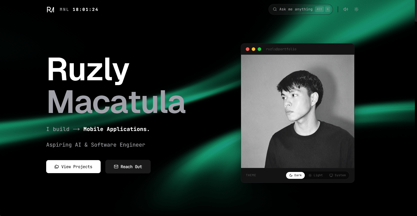 Portfolio Website screenshot